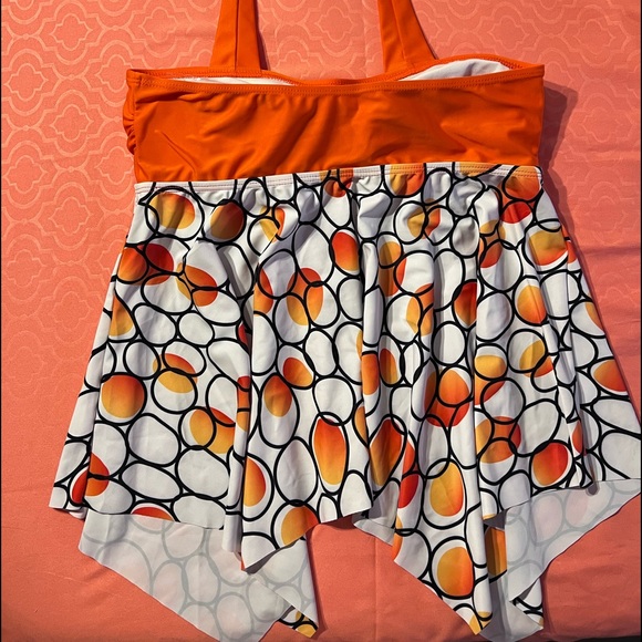 NEW Orange/White Bathing Suit - Picture 4 of 6